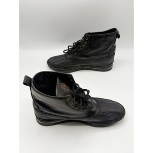 Gourmet The 21 Duck Boot Black Leather Mens Size 12 No Box